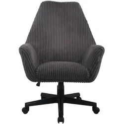 Mid.you Drehstuhl , Dunkelgrau , Metall, Kunststoff, Textil , Drehkreuz , 66x137x68 cm , Sitzfläche 360° drehbar , Büromöbel, Bürostühle, Drehstühle