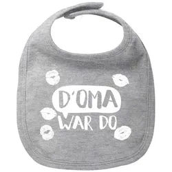 Bavariashop Lätzchen Lätzchen "D' Oma war do..." grau