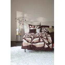 Wendebettwäsche "Plant", rot (dunkelrot), B/L: 140cm x 200cm, Satin, B/L: 70cm x 90cm, Satin, Obermaterial: 100% Baumwolle, SCHÖNER WOHNEN-KOLLEKTION, Bettwäsche, Wendebettwäsche, aus 100% Baumwolle