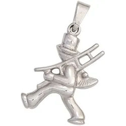 JOBO Kettenanhänger Anhänger Kinderanhänger Schornsteinfeger, 925 Silber rhodiniert silberfarben