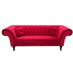 Casa Padrino Chesterfield-Sofa Chesterfield Sofa in Rot 225 x 90 x H. 79 cm - Designer Chesterfield Sofa