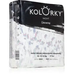 Kolorky Night Unicorn Einweg-ÖKO-Windeln für vollen Schutz während der Nacht Größe XL 12-16 Kg 17 St.