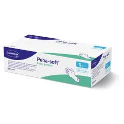 Peha-soft® Latex protect Untersuchungshandschuh, puderfrei 9420070 , 1 Karton = 10 Packungen à 100 Stück, Größe S