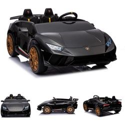 ES-Toys Elektro-Kinderauto Kinderauto Lamborghini Huracan, Belastbarkeit 40 kg, Spider Zweisitzer, EVA-Reifen schwarz