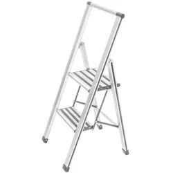 Wenko Klapptrittleiter »Alu-Design« weiß 2-stufig weiß, 94 cm