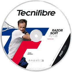 Tecnifibre Tennissaite Razor Soft (Haltbarkeit+Allround) carbongrau 200m Rolle