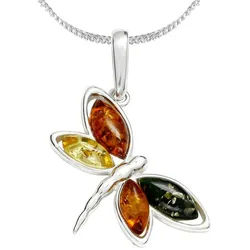 OSTSEE-SCHMUCK Kette mit Anhänger Ostsee-Schmuck Kette mit Anhänger Schmetterling (2-tlg) silberfarben 42 cm