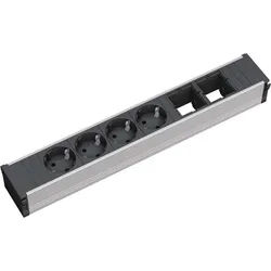 Bachmann Steckdosenleiste 4/2-fach schwarz 0,2m CONI 912.007 35° IP20 1,5qmm