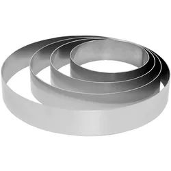 Schneider - Tortenring-Set, Aluminium, 4-tlg., Höhe: 60 mm