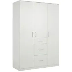 Drehtürenschrank Lasse 3T in Weiß ca. 135x197x55cm