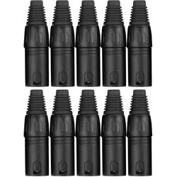 Pronomic XMPLUG Black XLR Stecker male - 10er Pack
