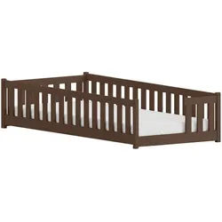 Kids Collective Bodenbett 80x180 cm in Zartbitterschokolade , Dunkelbraun , Holz , 80x180 cm , Babymöbel & Kindermöbel, Kinderzimmer & Jugendzimmer, Kinderbetten