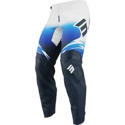 Shot Draw X-Trem Kinder Motocross Hose, schwarz-weiss-blau, Größe 8/9