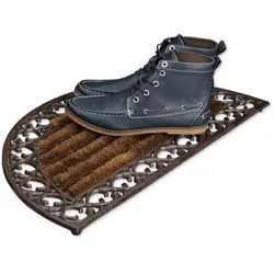 Relaxdays FUßABTRETER , Braun , Metall, Textil , 72x39 cm , Teppiche und Böden, Schmutzfangmatten, Fußmatten