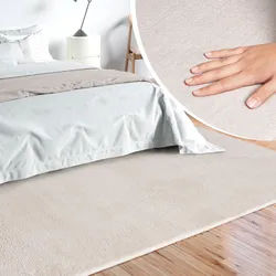 Teppich MERINOS "Loft 37, Kunstfellteppich", beige (creme), B:140cm H:16mm L:200cm, Polyester, Teppiche, Teppich, weich und kuschelig, Fell Haptik, Anti-Rutsch-Unterseite