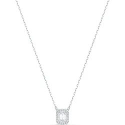 Swarovski Collier Swarovski Damen-Kette Metall Swarovski-Kristall silberfarben