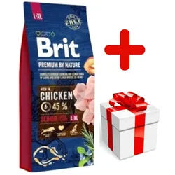 BRIT Premium By Nature Senior L+XL 15kg + Überraschung für den Hund