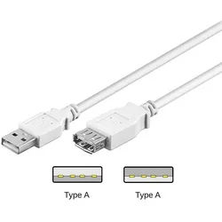 USB 2.0 Extension A/A - Schwarz - 0.3m