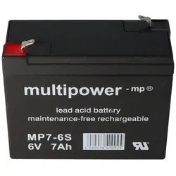 Multipower MP7-6S, WP7-6S Akku Blei PB 6Volt 7Ah