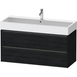 Duravit Ketho.2 Waschtischunterbau wandhängend Eiche Schwarz Matt 1184x460x549 mm - K25279016160000 K25279016160000
