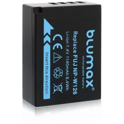 Blumax Akku passend für Fuji NP-W126 1140 mAh (7,2V) Kamera-Akku schwarz