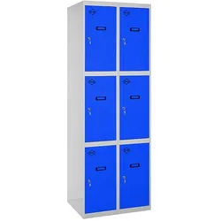 SimonRack Spind Schrank, Metallschrank, Schließfachschrank, Schloss, 2 Abteile, 1800x600x500 mm - Simonlocker