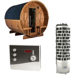 Sentiotec Sauna Komplettset Kaski 240 View | Saunaofen ARI | 6 Pers.