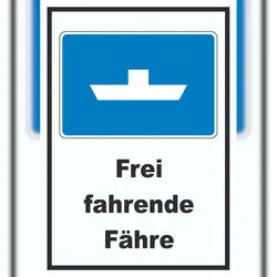 HB-Druck Frei fahrende Fähre Symbol und Text A0 (841x1189mm)