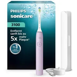 Philips Sonicare Elektrische Zahnbürste Series 3100, mit Drucksensor, 3 Intensitätsstufen, inkl. Reiseetui und Ladegerät lila