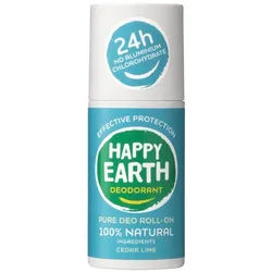 Happy Earth 100% natürlicher Deo-Roller Zeder & Limette