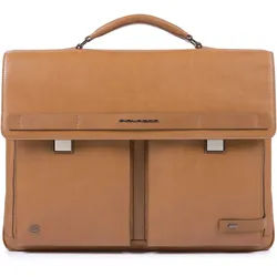 Piquadro Cube Laptoptasche mit zwei Verschlüssen und iPad®10,5’’/15,6 Zoll-Fach lohfarben