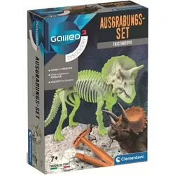 Clementoni® Experimentierkasten Galileo, Ausgrabungs-Set Triceratops, Made in Europe