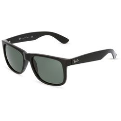 Ray-Ban RB 4165 JUSTIN Herren-Sonnenbrille Vollrand Eckig Kunststoff-Gestell, Schwarz