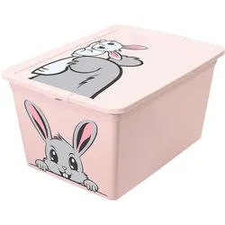 My Baby Lou Spielzeugbox , Rosa , Kunststoff , Hase , 36x25x48.5 cm , Made in Europe , Deckel , Babymöbel & Kindermöbel, Babyzimmer, Spielzeugkisten