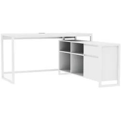 Mid.you Eckschreibtisch , Weiß , Holzwerkstoff , 1 Schublade(n) Schubladen , rechteckig , eckig, U-Form , 139x75x139 cm , Kabeldurchlass, seitenverkehrt montierbar , Büromöbel, Schreibtische, Eckschreibtische
