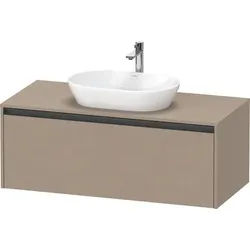 Duravit Ketho.2 Konsolenwaschtischunterbau wandhängend Leinen Matt 1200x550x459 mm - K24887075750000 K24887075750000