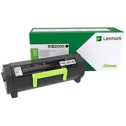 Lexmark Tonerpatrone 51B2000 Toner schwarz schwarz