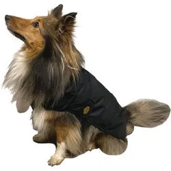 Fashion Dog Hunde-Regenmantel mit Fleecefutter - Schwarz 30 cm 1 St