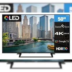 Smart Tech 50QG06K QLED Fernseher 50 Zoll Google TV - HDR Smart TV mit 4K UHD, Bluetooth (2026)