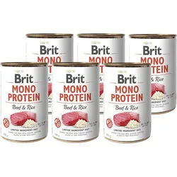 BRIT Mono Protein Beef & Rice 6x400g