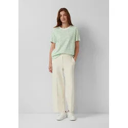 s.Oliver 7/8-Hose Hose Strukturierte Culotte mit Elastikbund beige 46