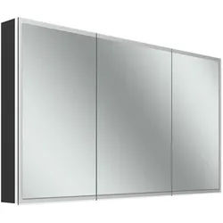 Schneider GLOW D2W Spiegelschrank, 3 Türen 40/50/40cm, 1313x136x736mm, rundum Beleuchtung, Dim2Warm, 218.131.02.44, Ausführung: EU-Norm/Korpus schwarz matt