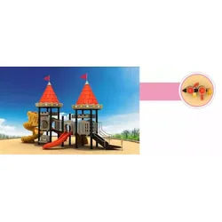 JVmoebel Spielturm Bunte Spielburg mit Rutschen aus hochwertigem Material für Kinder, Made in Europa bunt