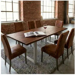 SAM® Baumkantentisch Kapalua, Baumkante, Akazienholz massiv, nussbaumfarben, bis 3 Meter lieferbar braun 240 cm x 77 cm x 100 cm