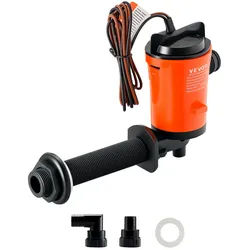 VEVOR Livewell Pumpe 12V 800GPH 90° Bootbelüftungspumpe für Süß-/Salzwasser
