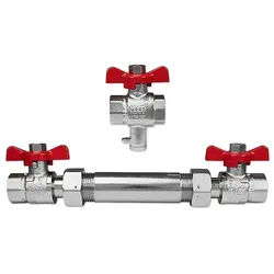 Wärmemengenzähler-Einbausatz - für Baulänge 130 mm / 3/4'' IG