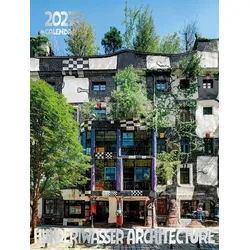 Wandkalender Großer Hundertwasser Architektur Kalender 2027 weiß
