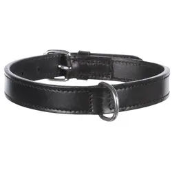 Active collar leather M: 39-46 cm/22 mm black