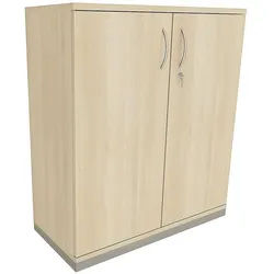 fm Büromöbel Aktenschrank abschließbar für 3 Ordnerhöhen Breite 100 cm »Sidney« braun, 100x113.3x44.2 cm