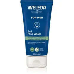 Weleda For Men 2v1 Reinigungsgel für Gesicht und Bart 100 ml